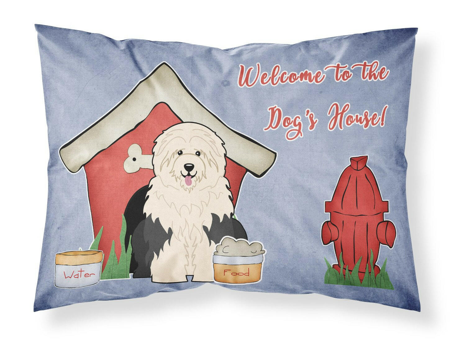 Dog House Collection Old English Sheepdog Standard Pillowcase Lightweight Super Soft Easy Care Decorative Artwork Pillowcase, Standard