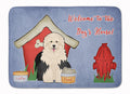 Dog House Collection Old English Sheepdog Memory Foam Kitchen Mat Machine Washable Anti-Fatigue Cushion Comfort Bath or Kitchen Rug