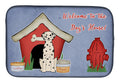 Dog House Collection Dalmatian Dish Drying Mat Absorbent Dish Drying Mat Pad for Kitchen Counter Dish Drainer Mat for Countertop, 14 x 21", Multicolor