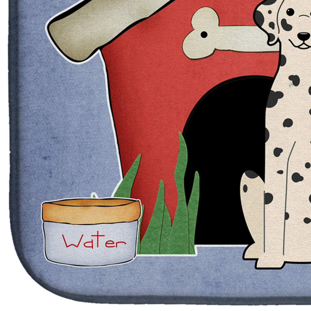 Dog House Collection Dalmatian Dish Drying Mat Absorbent Dish Drying Mat Pad for Kitchen Counter Dish Drainer Mat for Countertop, 14 x 21", Multicolor