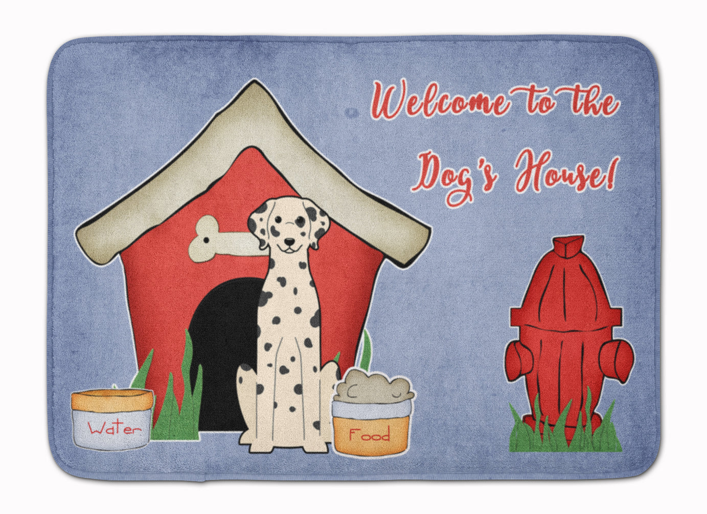 Dog House Collection Dalmatian Memory Foam Kitchen Mat Machine Washable Anti-Fatigue Cushion Comfort Bath or Kitchen Rug