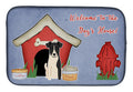 Dog House Collection Smooth Fox Terrier Dish Drying Mat Absorbent Dish Drying Mat Pad for Kitchen Counter Dish Drainer Mat for Countertop, 14 x 21", Multicolor