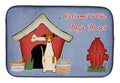 Dog House Collection Whippet Dish Drying Mat Absorbent Dish Drying Mat Pad for Kitchen Counter Dish Drainer Mat for Countertop, 14 x 21", Multicolor