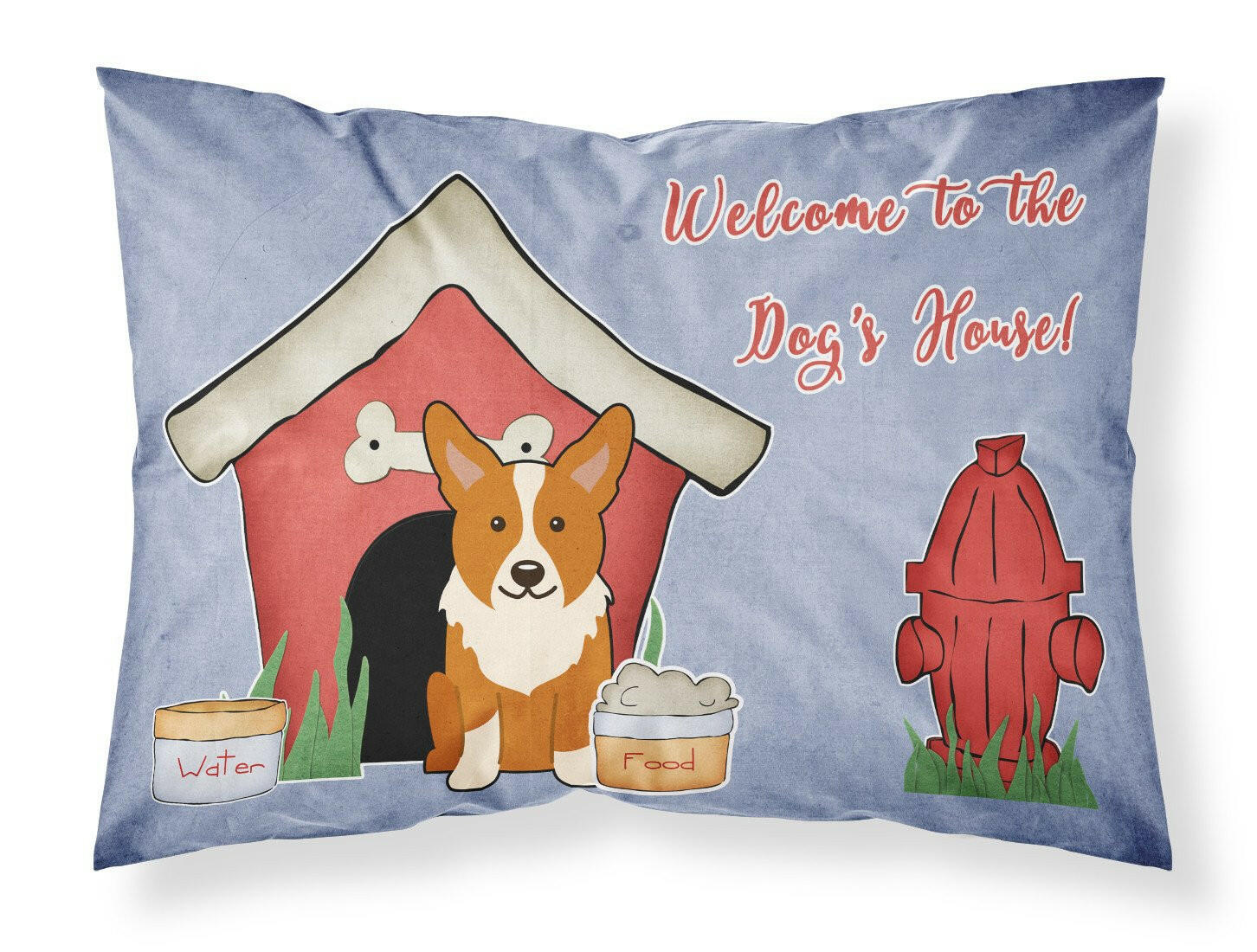 Dog House Collection Corgi Standard Pillowcase Lightweight Super Soft Easy Care Decorative Artwork Pillowcase, Standard