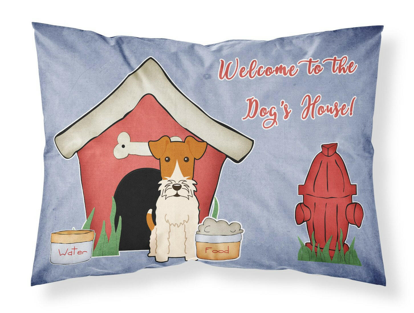 Dog House Collection Wire Fox Terrier Standard Pillowcase Lightweight Super Soft Easy Care Decorative Artwork Pillowcase, Standard