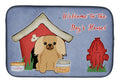 Dog House Collection Pekingese Fawn Sable Dish Drying Mat Absorbent Dish Drying Mat Pad for Kitchen Counter Dish Drainer Mat for Countertop, 14 x 21", Multicolor