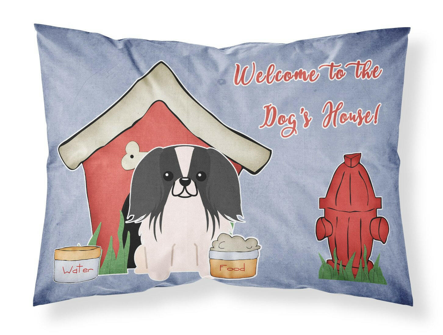 Dog House Collection Pekingese Black White Standard Pillowcase Lightweight Super Soft Easy Care Decorative Artwork Pillowcase, Standard