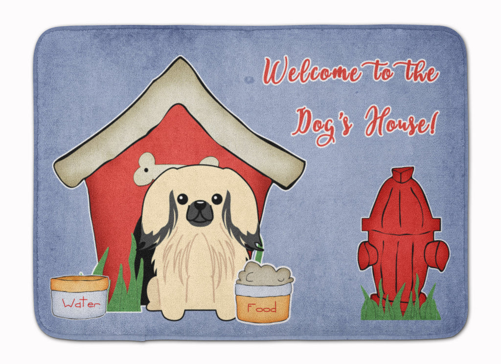 Dog House Collection Pekingese Cream Memory Foam Kitchen Mat Machine Washable Anti-Fatigue Cushion Comfort Bath or Kitchen Rug