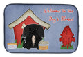 Dog House Collection Pekingese Black Dish Drying Mat Absorbent Dish Drying Mat Pad for Kitchen Counter Dish Drainer Mat for Countertop, 14 x 21", Multicolor