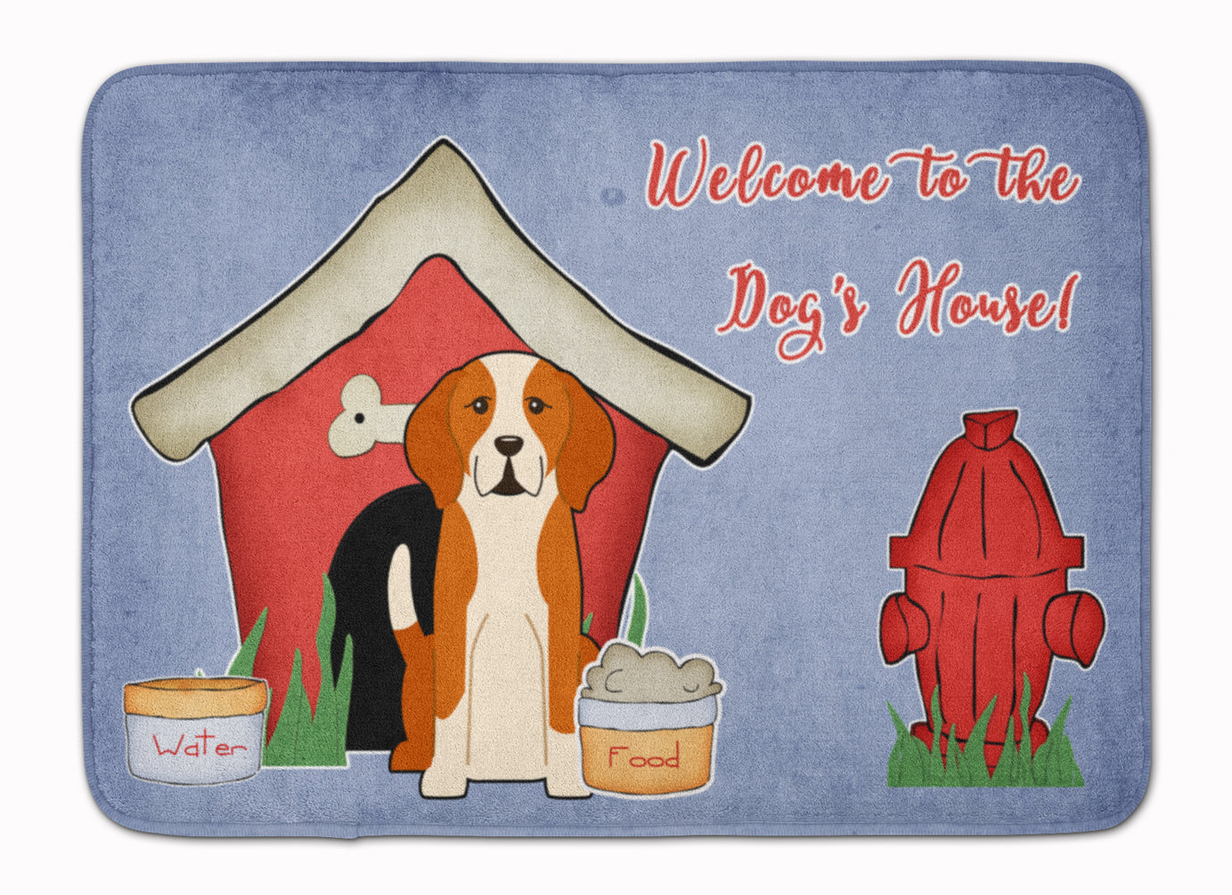 Dog House Collection English Foxhound Memory Foam Kitchen Mat Machine Washable Anti-Fatigue Cushion Comfort Bath or Kitchen Rug
