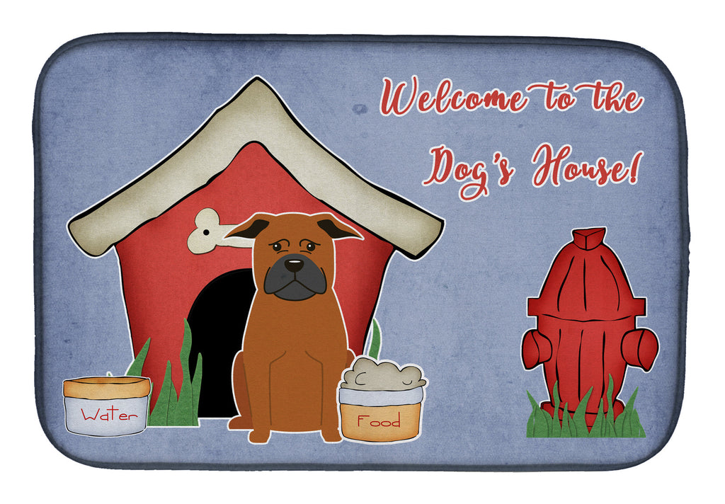 Dog House Collection Chinese Chongqing Dog Dish Drying Mat Absorbent Dish Drying Mat Pad for Kitchen Counter Dish Drainer Mat for Countertop, 14 x 21", Multicolor