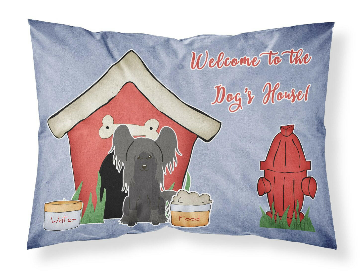 Dog House Collection Chinese Crested Black Standard Pillowcase Lightweight Super Soft Easy Care Decorative Artwork Pillowcase, Standard