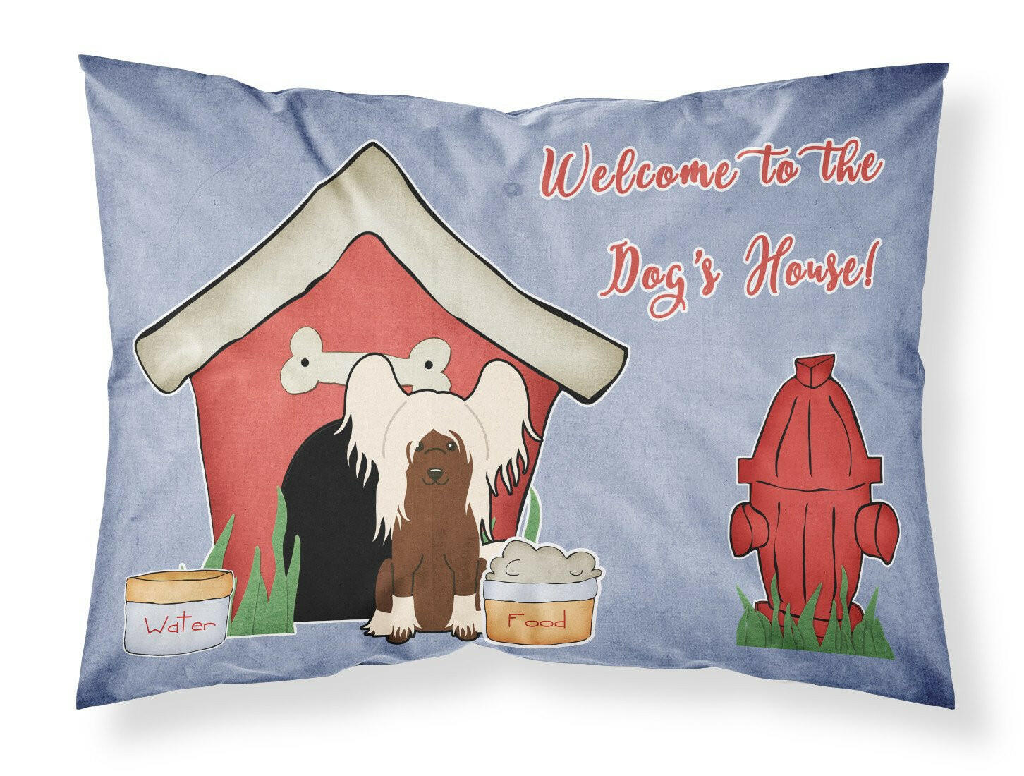 Dog House Collection Chinese Crested Cream Standard Pillowcase Lightweight Super Soft Easy Care Decorative Artwork Pillowcase, Standard