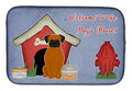 Dog House Collection Fawn Boxer Dish Drying Mat Absorbent Dish Drying Mat Pad for Kitchen Counter Dish Drainer Mat for Countertop, 14 x 21", Multicolor