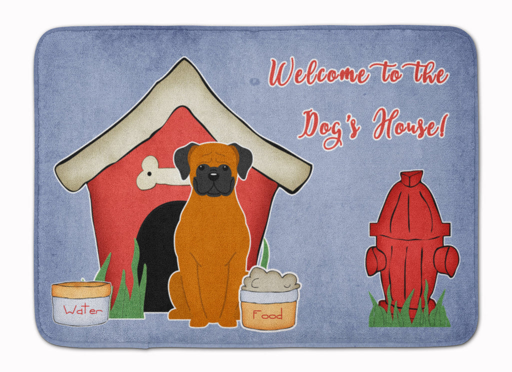 Dog House Collection Fawn Boxer Memory Foam Kitchen Mat Machine Washable Anti-Fatigue Cushion Comfort Bath or Kitchen Rug