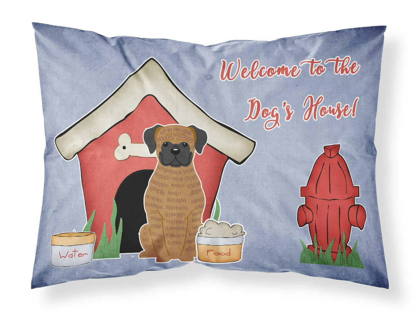 Dog House Collection Brindle Boxer Standard Pillowcase Lightweight Super Soft Easy Care Decorative Artwork Pillowcase, Standard