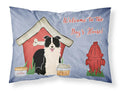 Dog House Collection Border Collie Black White Standard Pillowcase Lightweight Super Soft Easy Care Decorative Artwork Pillowcase, Standard