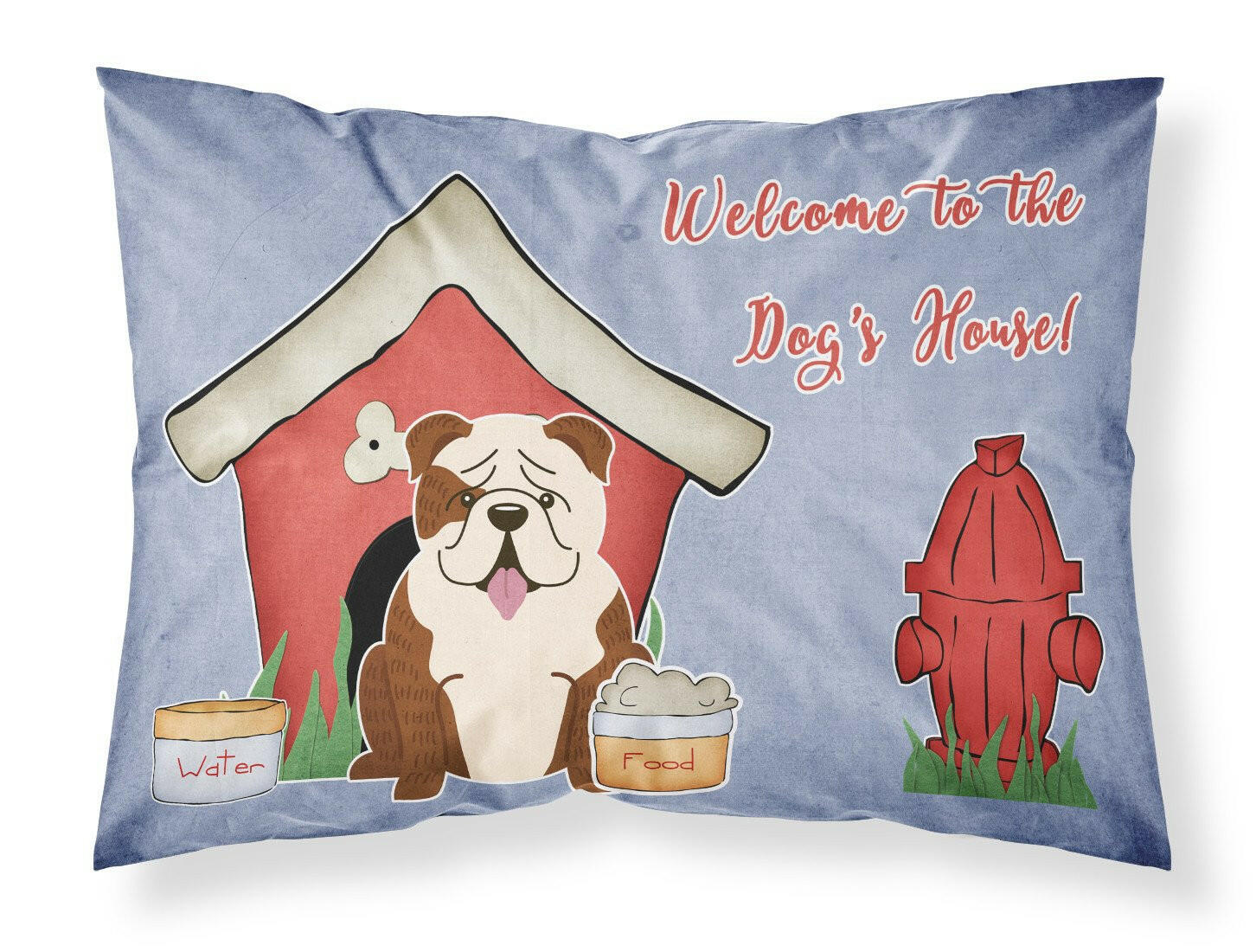 Dog House Collection English Bulldog Brindle White Standard Pillowcase Lightweight Super Soft Easy Care Decorative Artwork Pillowcase, Standard