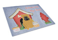 Dog House Collection English Bulldog Red Cutting Board Tempered Glass Kitchen Cutting Surface, Heat Resistant Chopping, Non-Slip Feet, Food Prep & Serving