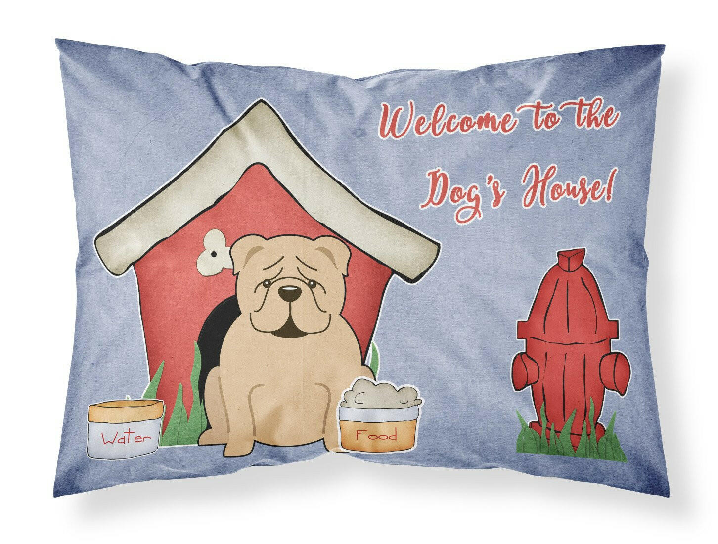 Dog House Collection English Bulldog Fawn Standard Pillowcase Lightweight Super Soft Easy Care Decorative Artwork Pillowcase, Standard