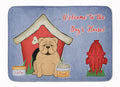 Dog House Collection English Bulldog Fawn Memory Foam Kitchen Mat Machine Washable Anti-Fatigue Cushion Comfort Bath or Kitchen Rug