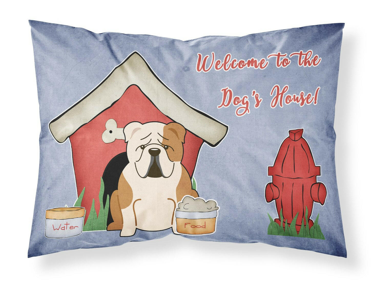 Dog House Collection English Bulldog Fawn White Standard Pillowcase Lightweight Super Soft Easy Care Decorative Artwork Pillowcase, Standard