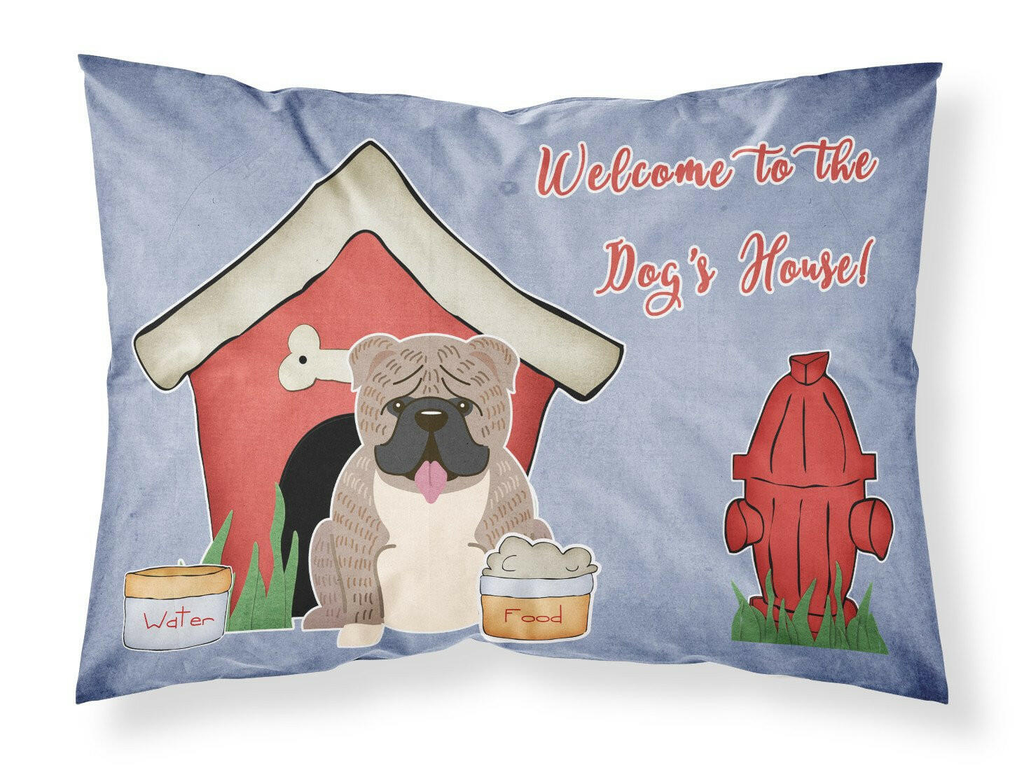 Dog House Collection English Bulldog Grey Brindle  Standard Pillowcase Lightweight Super Soft Easy Care Decorative Artwork Pillowcase, Standard
