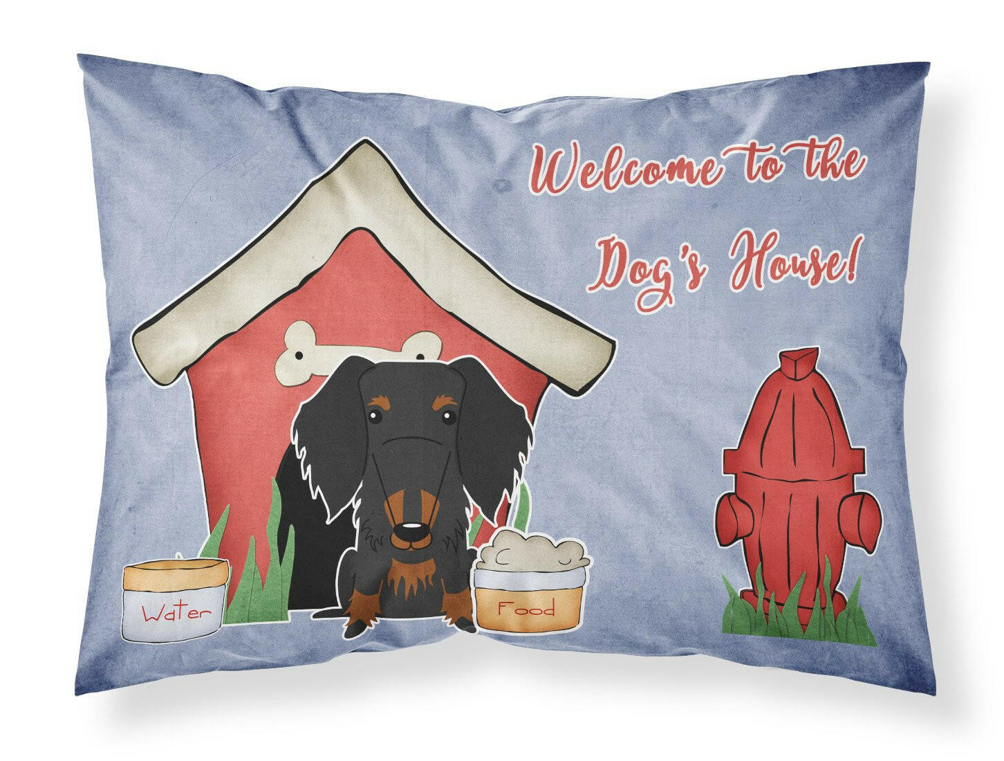 Dog House Collection Wire Haired Dachshund Black Tan Standard Pillowcase Lightweight Super Soft Easy Care Decorative Artwork Pillowcase, Standard