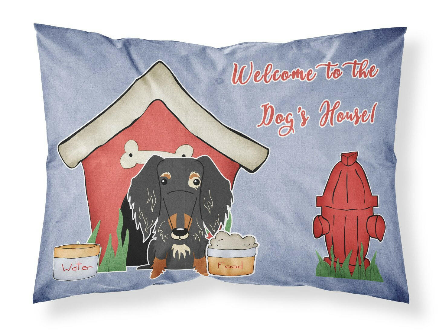 Dog House Collection Wire Haired Dachshund Dapple Standard Pillowcase Lightweight Super Soft Easy Care Decorative Artwork Pillowcase, Standard