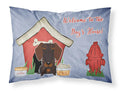 Dog House Collection Wire Haired Dachshund Chocolate Standard Pillowcase Lightweight Super Soft Easy Care Decorative Artwork Pillowcase, Standard
