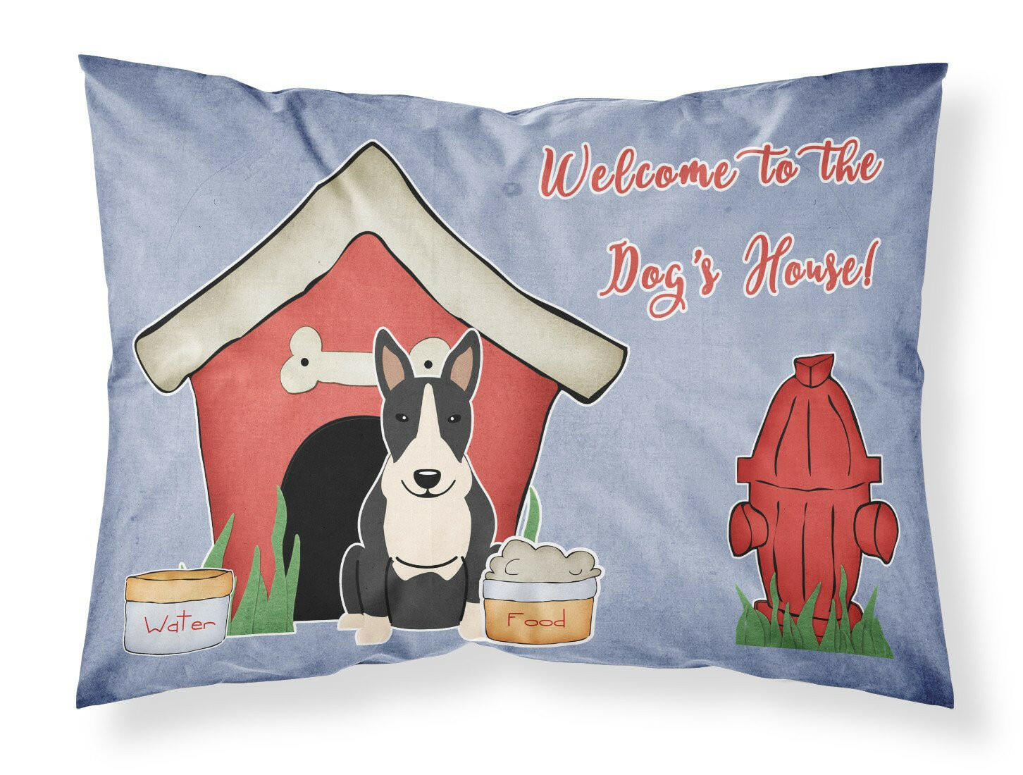 Dog House Collection Bull Terrier Black White Standard Pillowcase Lightweight Super Soft Easy Care Decorative Artwork Pillowcase, Standard