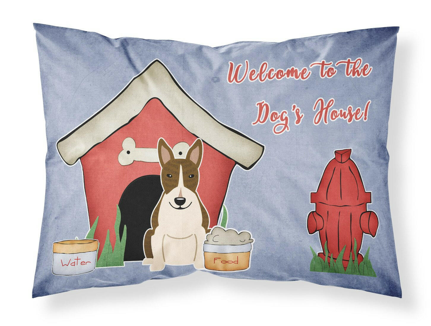 Dog House Collection Bull Terrier Dark Brindle Standard Pillowcase Lightweight Super Soft Easy Care Decorative Artwork Pillowcase, Standard