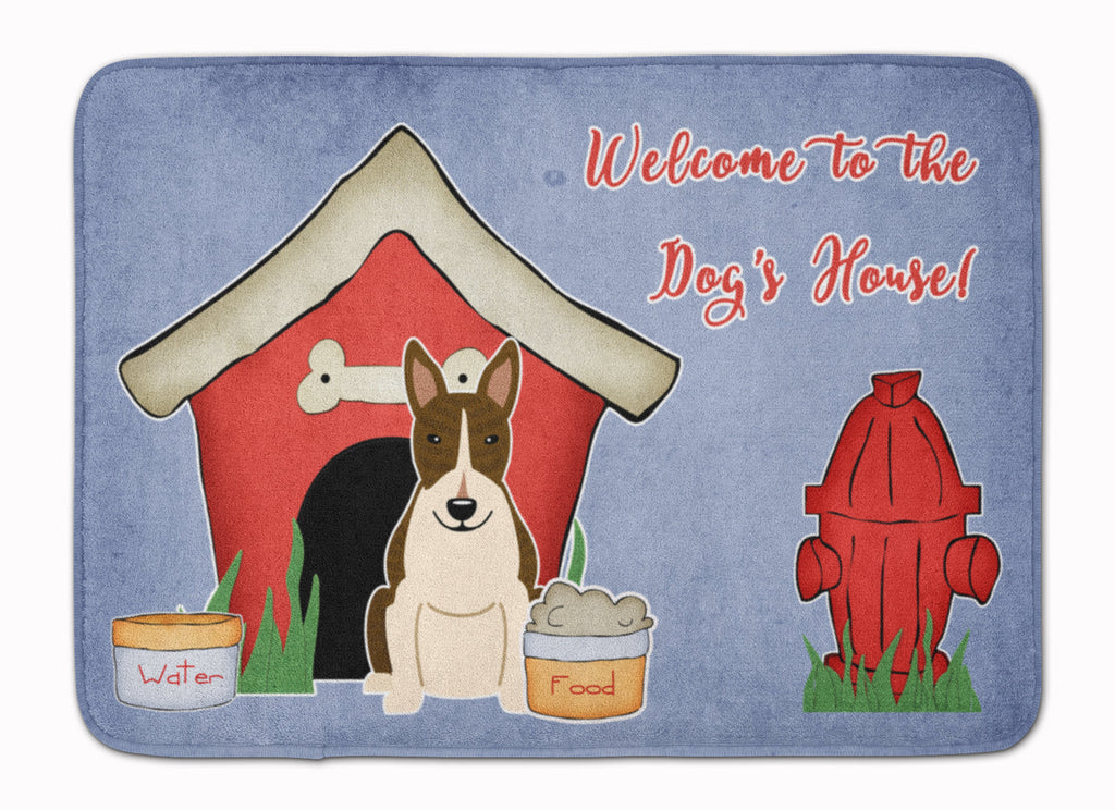 Dog House Collection Bull Terrier Dark Brindle Memory Foam Kitchen Mat Machine Washable Anti-Fatigue Cushion Comfort Bath or Kitchen Rug