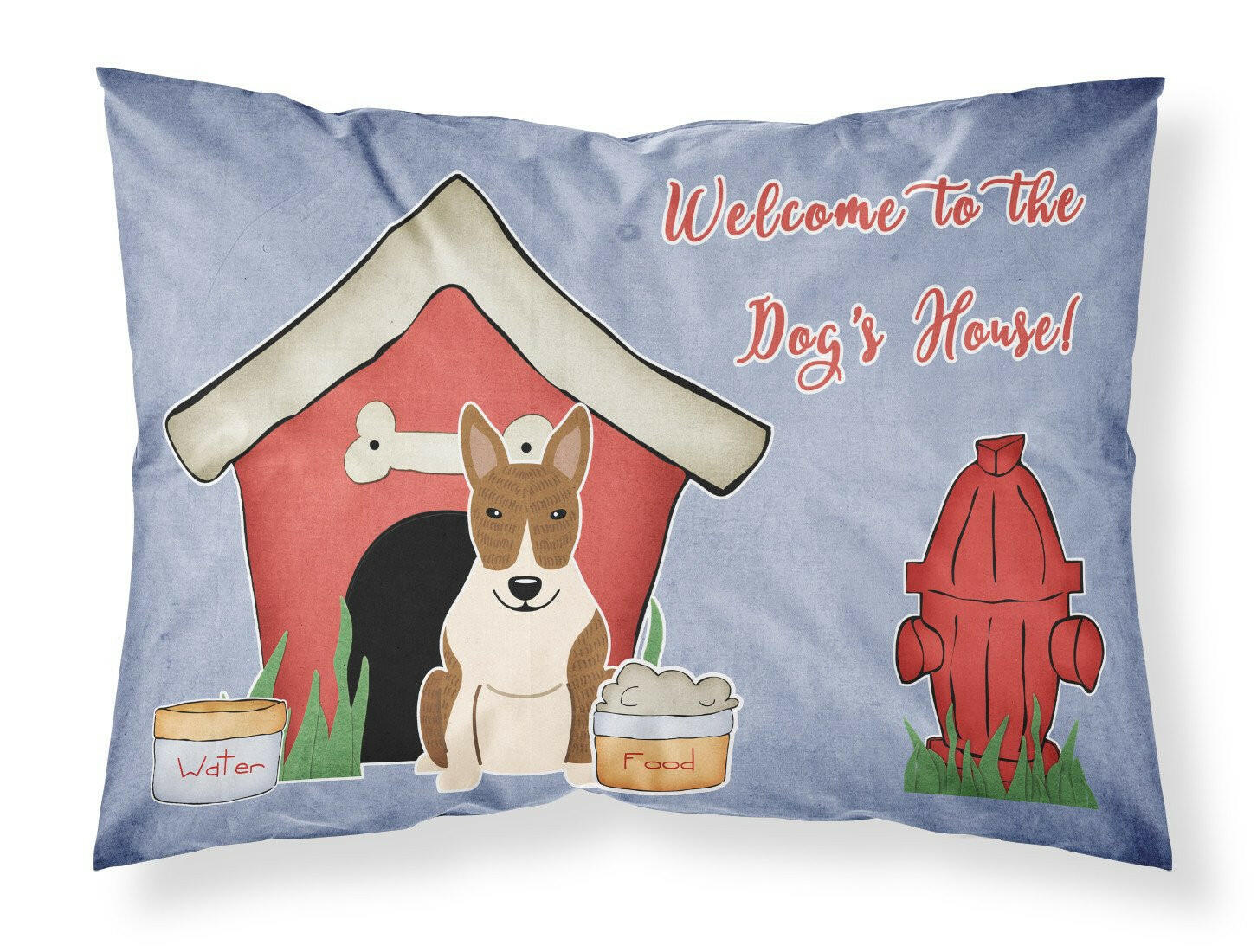 Dog House Collection Bull Terrier Brindle Standard Pillowcase Lightweight Super Soft Easy Care Decorative Artwork Pillowcase, Standard