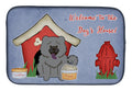 Dog House Collection Chow Chow Blue Dish Drying Mat Absorbent Dish Drying Mat Pad for Kitchen Counter Dish Drainer Mat for Countertop, 14 x 21", Multicolor