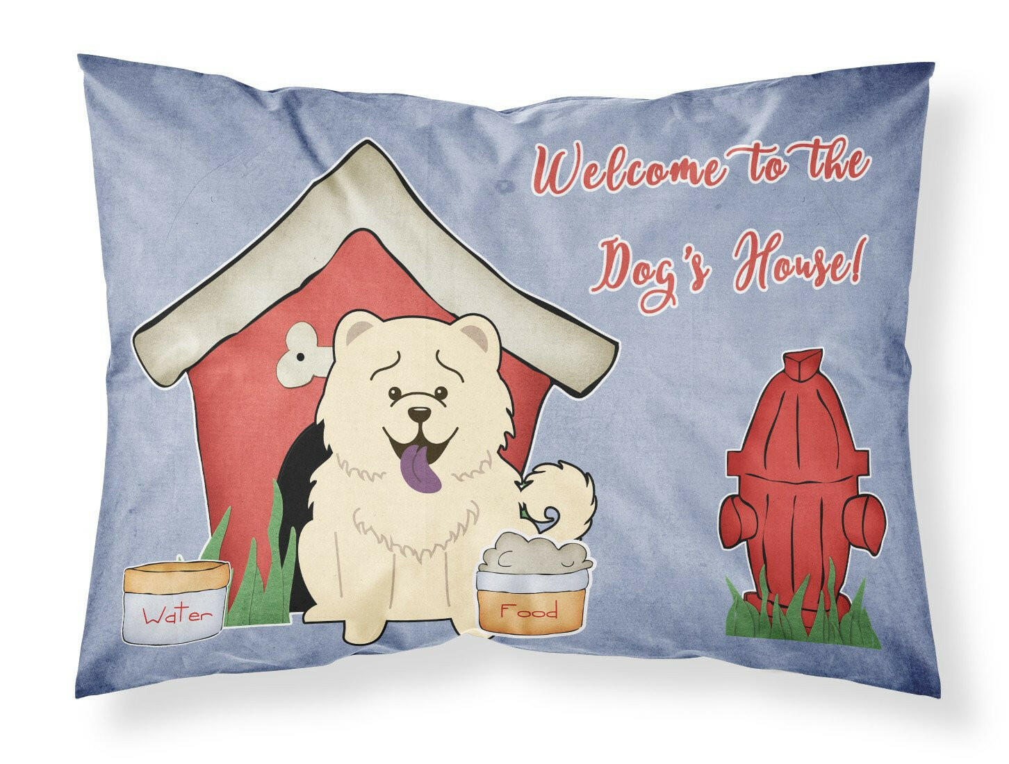 Dog House Collection Chow Chow White Standard Pillowcase Lightweight Super Soft Easy Care Decorative Artwork Pillowcase, Standard
