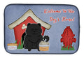 Dog House Collection Chow Chow Black Dish Drying Mat Absorbent Dish Drying Mat Pad for Kitchen Counter Dish Drainer Mat for Countertop, 14 x 21", Multicolor