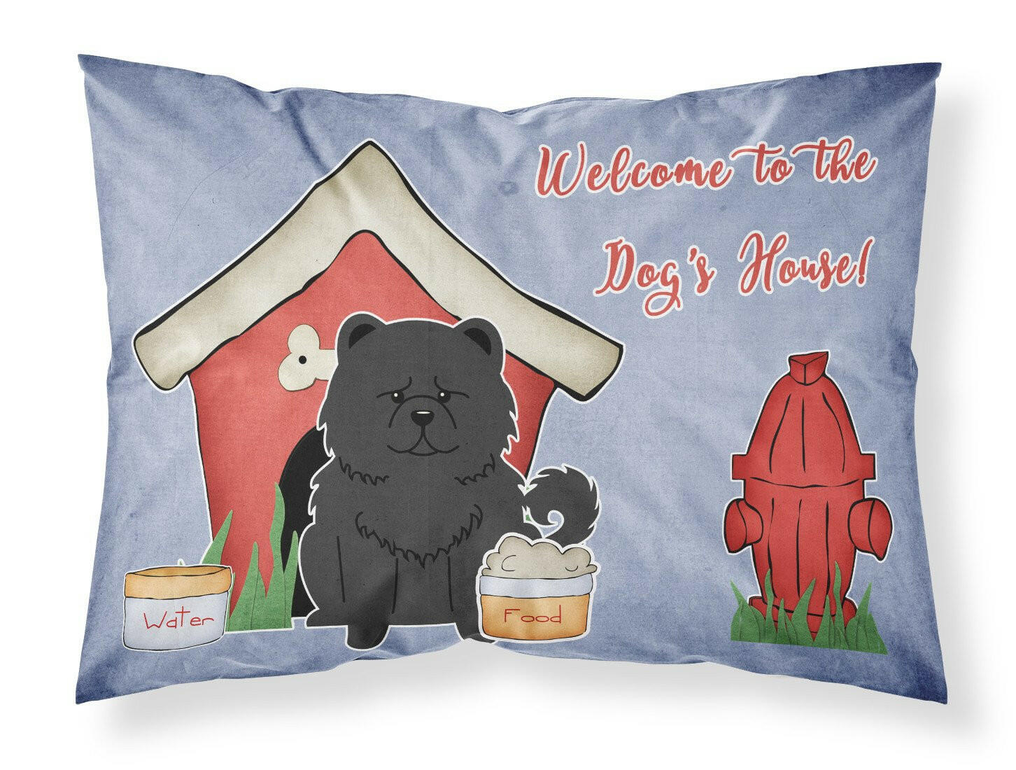 Dog House Collection Chow Chow Black Standard Pillowcase Lightweight Super Soft Easy Care Decorative Artwork Pillowcase, Standard