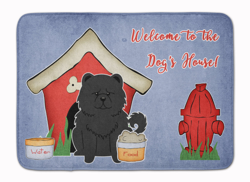 Dog House Collection Chow Chow Black Memory Foam Kitchen Mat Machine Washable Anti-Fatigue Cushion Comfort Bath or Kitchen Rug