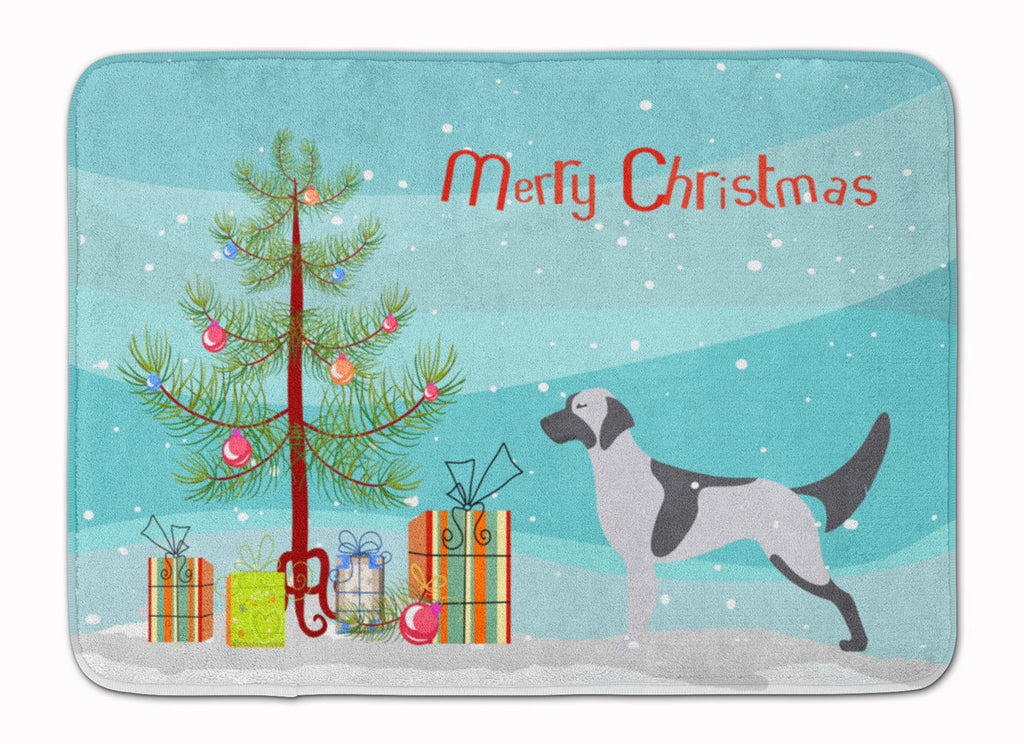 English Setter Merry Christmas Tree Memory Foam Kitchen Mat Machine Washable Anti-Fatigue Cushion Comfort Bath or Kitchen Rug