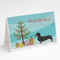 Dachshund Merry Christmas Tree Greeting Cards Pack of 8 Blank Cards with Envelopes Whimsical A7 Size 5x7
