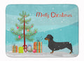 Dachshund Merry Christmas Tree Memory Foam Kitchen Mat Machine Washable Anti-Fatigue Cushion Comfort Bath or Kitchen Rug