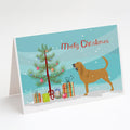 Bloodhound Merry Christmas Tree Greeting Cards Pack of 8 Blank Cards with Envelopes Whimsical A7 Size 5x7