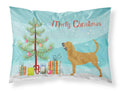 Bloodhound Merry Christmas Tree Standard Pillowcase Lightweight Super Soft Easy Care Decorative Artwork Pillowcase, Standard