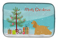 Cocker Spaniel Merry Christmas Tree Dish Drying Mat Absorbent Dish Drying Mat Pad for Kitchen Counter Dish Drainer Mat for Countertop, 14 x 21", Multicolor
