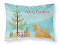 Cocker Spaniel Merry Christmas Tree Standard Pillowcase Lightweight Super Soft Easy Care Decorative Artwork Pillowcase, Standard