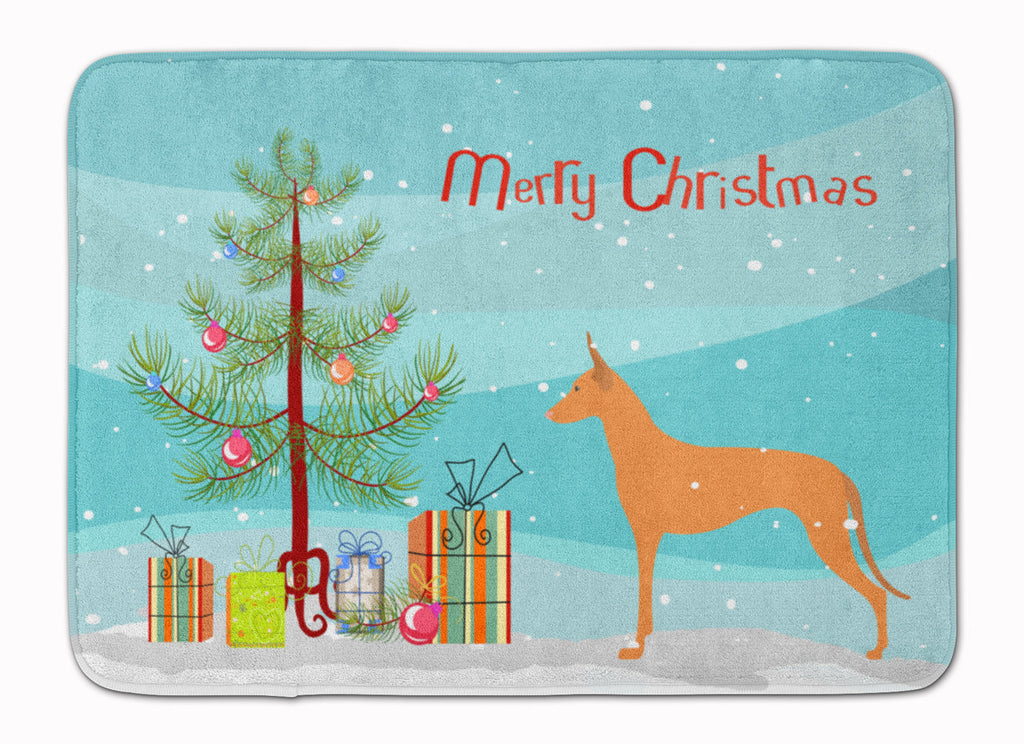 Pharaoh Hound Merry Christmas Tree Memory Foam Kitchen Mat Machine Washable Anti-Fatigue Cushion Comfort Bath or Kitchen Rug