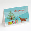 Irish Setter Merry Christmas Tree Greeting Cards Pack of 8 Blank Cards with Envelopes Whimsical A7 Size 5x7