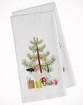 English Pointer Merry Christmas Tree Kitchen Towel Set of 2 White Dish Towels Decorative Bathroom Hand towel for Hand, Face, Hair, Yoga, Tea, Dishcloth, 19 X 28", White