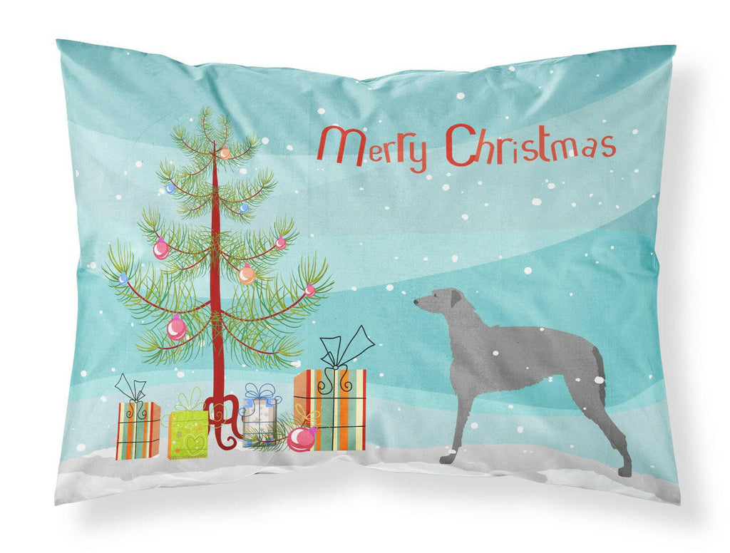 Scottish Deerhound Merry Christmas Tree Standard Pillowcase Lightweight Super Soft Easy Care Decorative Artwork Pillowcase, Standard